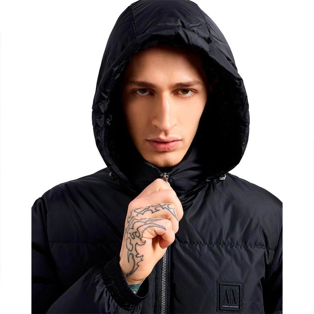 Armani Exchange Herren Icon Logo Down Puffer Jacket Jacke (1er Pack)