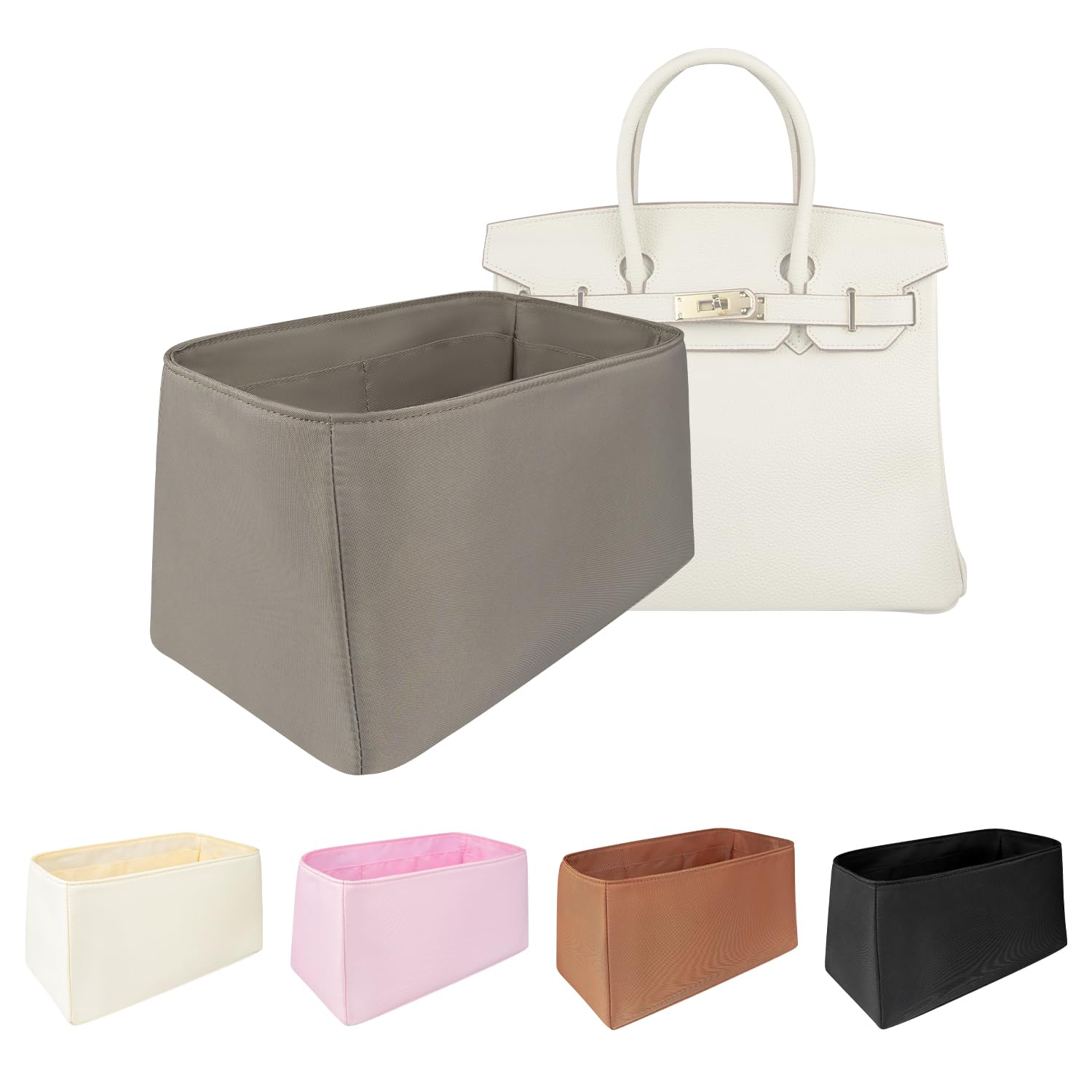 Organizador para Birkin 20/25/30/35/40/45 | Nylon Organizer Insert(Talla: BK30, Color: Étoupe)