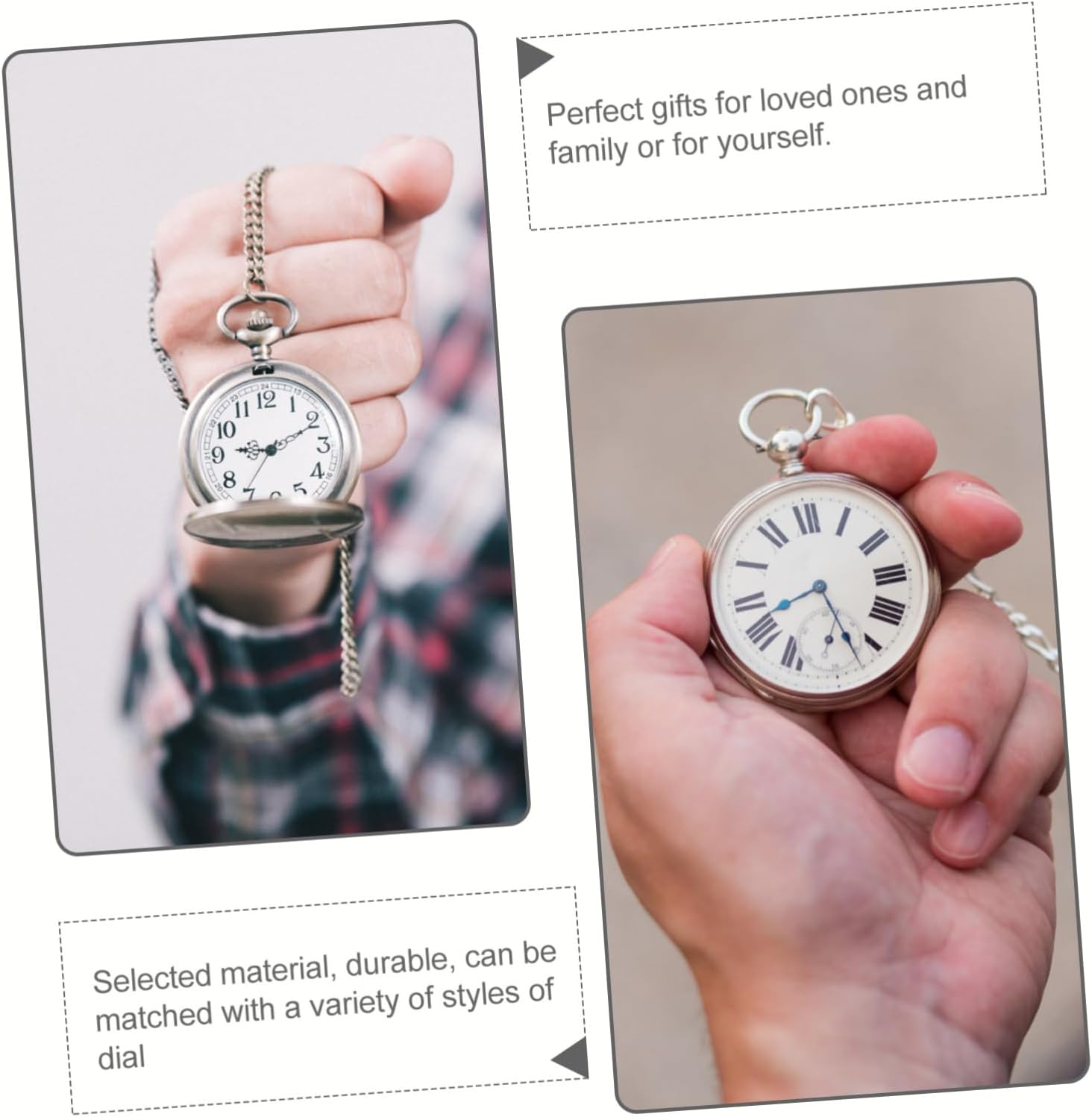 BESPORTBLE 3pcs Antique Pocket Watch Chains for Men Women Hanging Pendant Accessories Bronze for Watch Enthusiasts