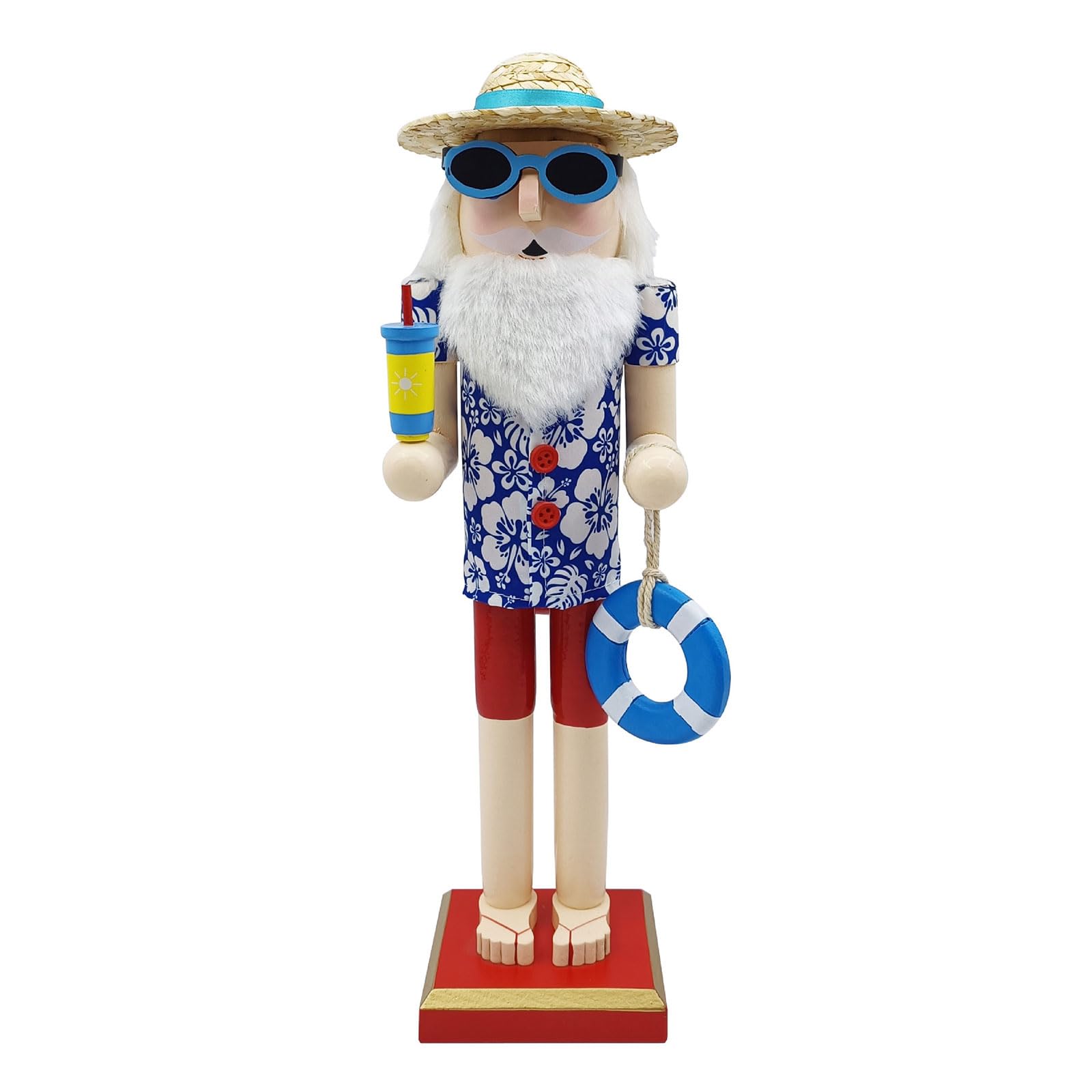 Tsophreniq Christmas Santa Nutcrackers Wood Nutcrackers Soldier Figure Desk Ornament Holiday Party Supplies Collectable Figurines Santa