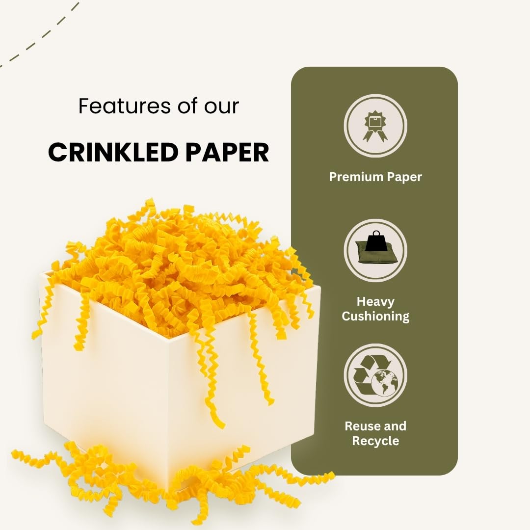 Papier frisé de calage "Fluffy" – Fibre biodégradable pour emballage cadeau – 25 couleurs – Papier recyclé antistatique – Pour paniers gourmands, colis, coffrets – Made in Europe (Rouge Vif, 2.5KG)