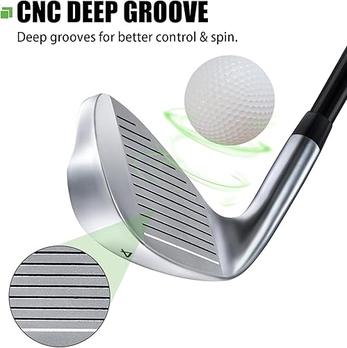 Miniatura 17 de MAZEL Hierro de golf individual 1,2,3,4,5,6,7,8,9, Hierro de golf con ejes de acero para golfistas diestros