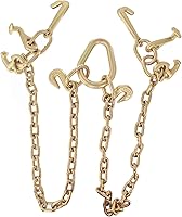 Waltyotur Grade V 70 Chain Tow Bridle with RJT Cluster Hooks - 5400 lbs WLL for Tow Trucks, Winches & Wreckers (5/16 Short Pitch)
