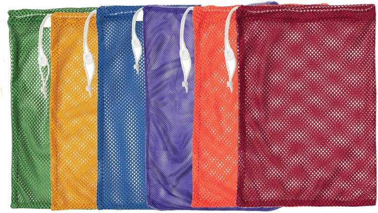 Small Mesh Equipment Bag Assorted Colors - Set of 6