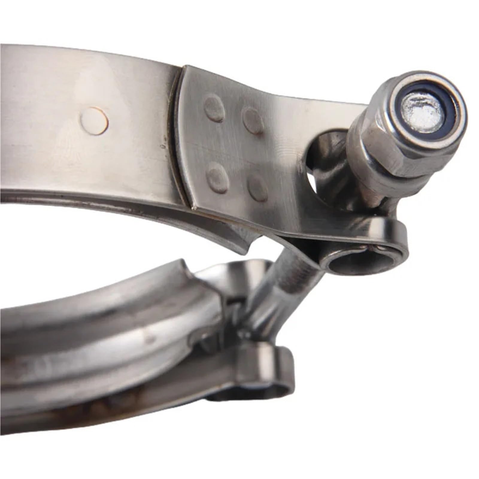 Abrazaderas de acero inoxidable para mangueras Abrazadera de banda en V acero inoxidable for tubo escape Turbo con brida, 2,5-3,5 pulgadas, 63,5-88,9mm(76.2mm 3inch)