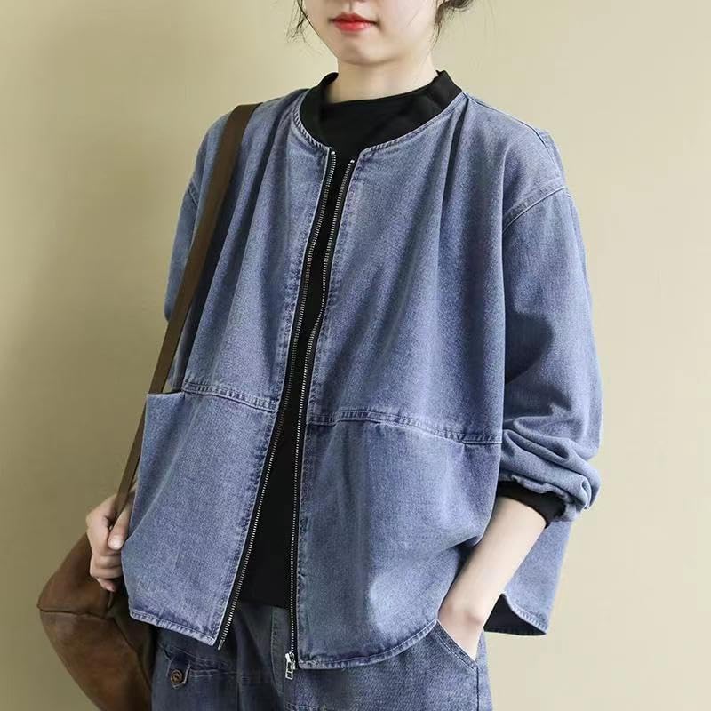 Ladies' Winter Korean Style Denim Jacket - Image 6