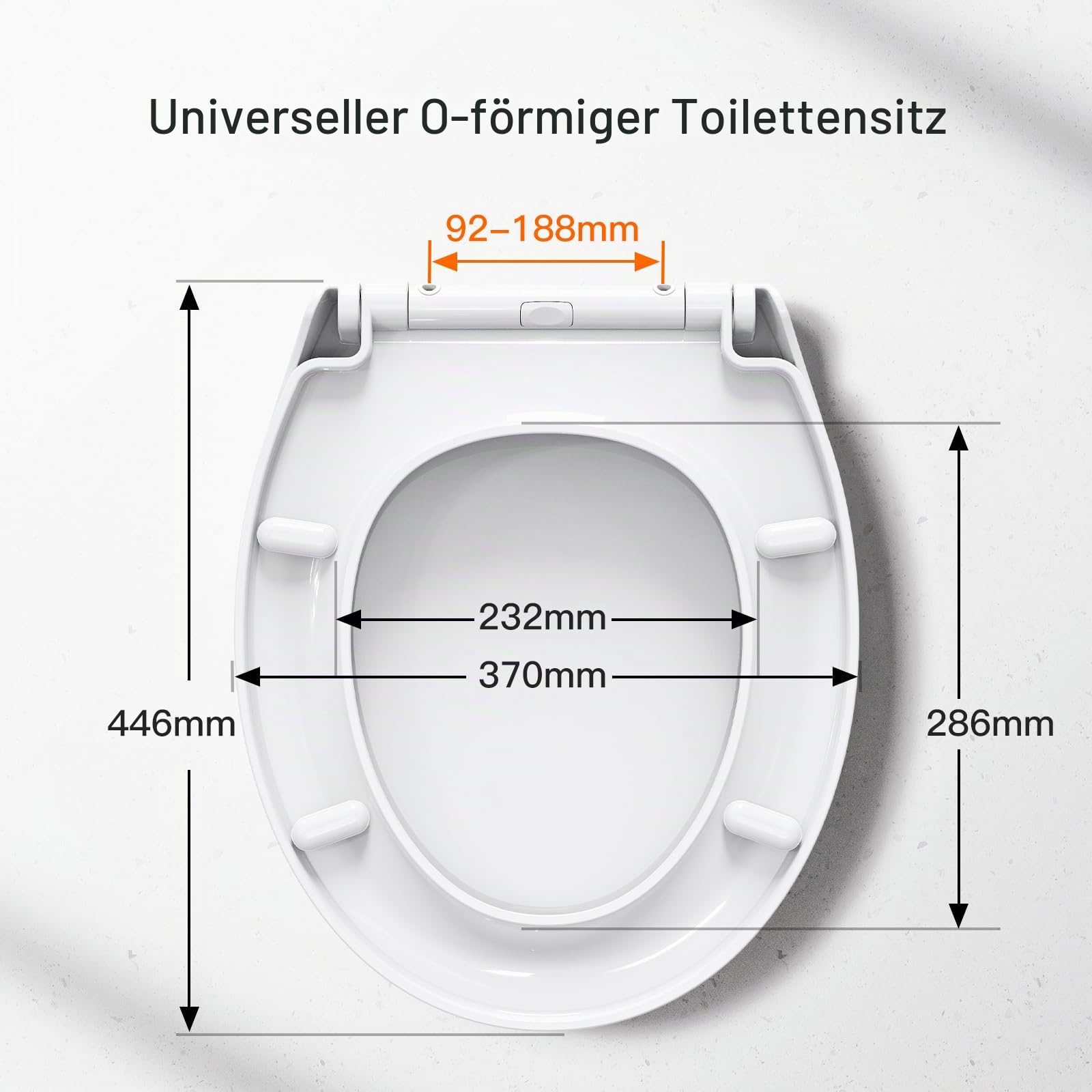 Pipishell Toilettendeckel, WC Sitz mit Absenkautomatik, Quick-Release Funktion für einfach Reinigung… – Ansicht 2