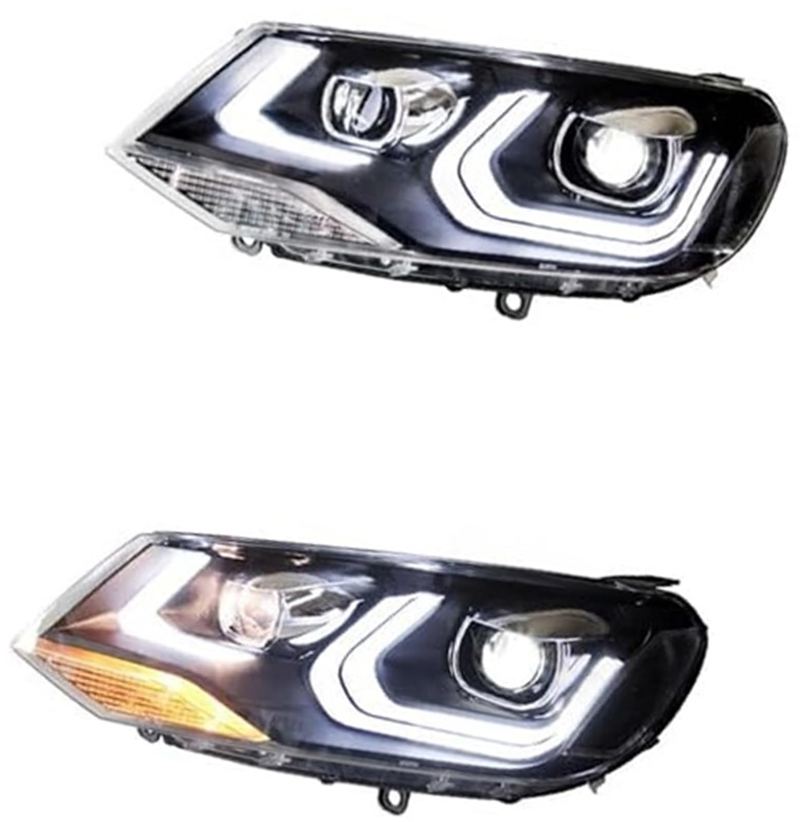 Wivplex Przednie światło przeciwmgielne samochodu Obudowa reflektora samochodowego, dla Vw, Touareg 2010-2014 2015 2016 reflektory Drl żarówka biksenonowa światła