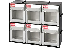 SHUTER Tip Out Storage Cabinet w/Stackable Drawers & Tip Out Bins