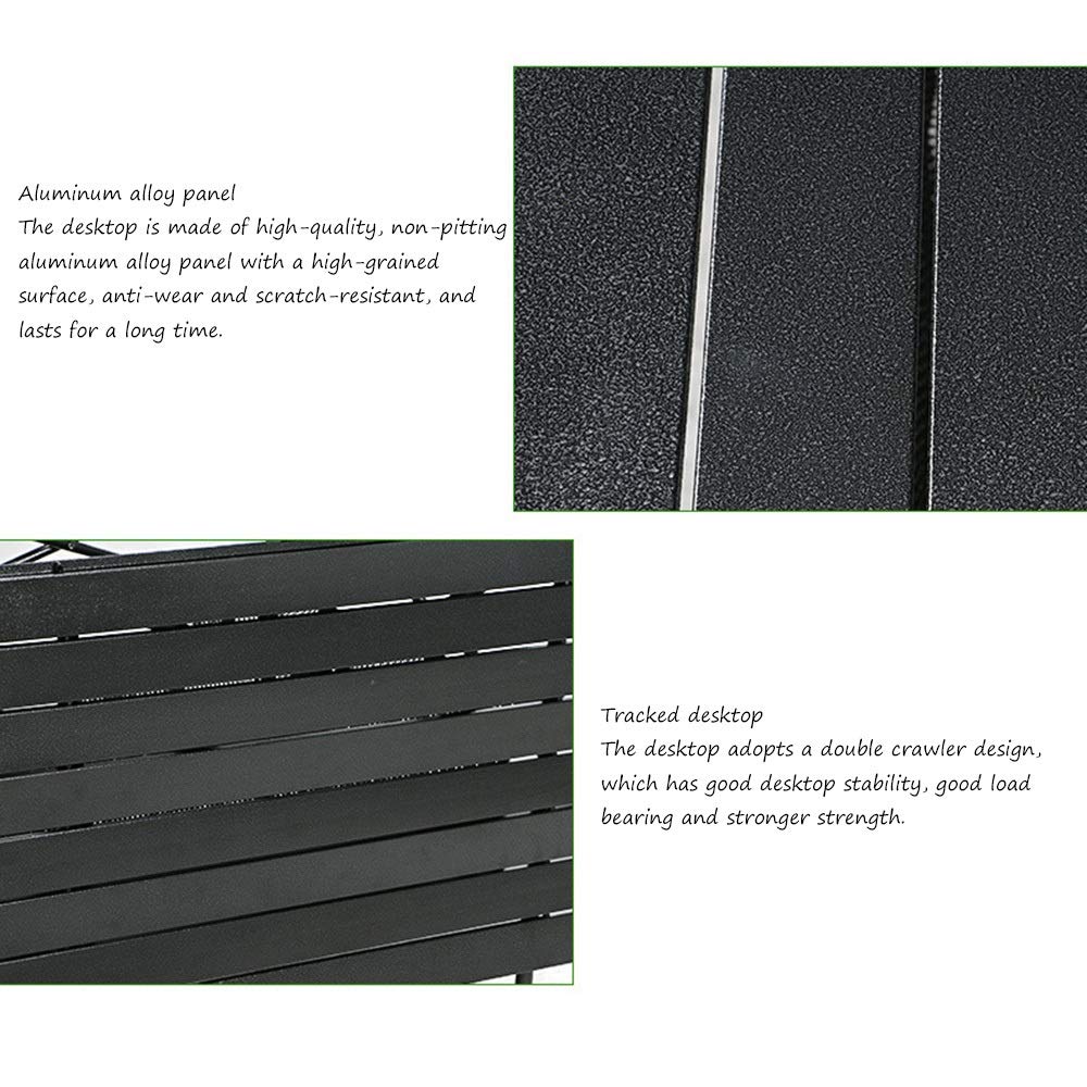 mesas Plegables Mesa de Camping, Mesa de Picnic Plegable de Aluminio Mesa de Ocio Mesa de Barbacoa de Playa Mesa de Camping Plegable Mesa Auxiliar Al Aire Libre