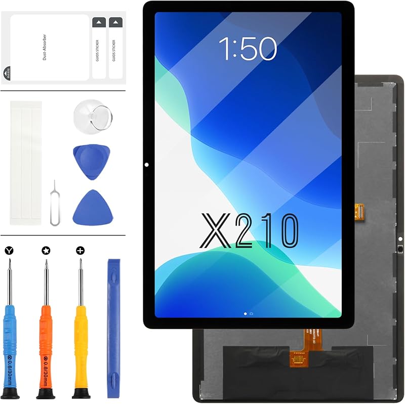LADYSON LCD Kijelző Samsung Galaxy Tab A9+ A9 Plus SM-X210 SM-X215 SM-X216B Érintőképernyő Digitizer Csere Szett Szerszámokkal Fekete 10.9"