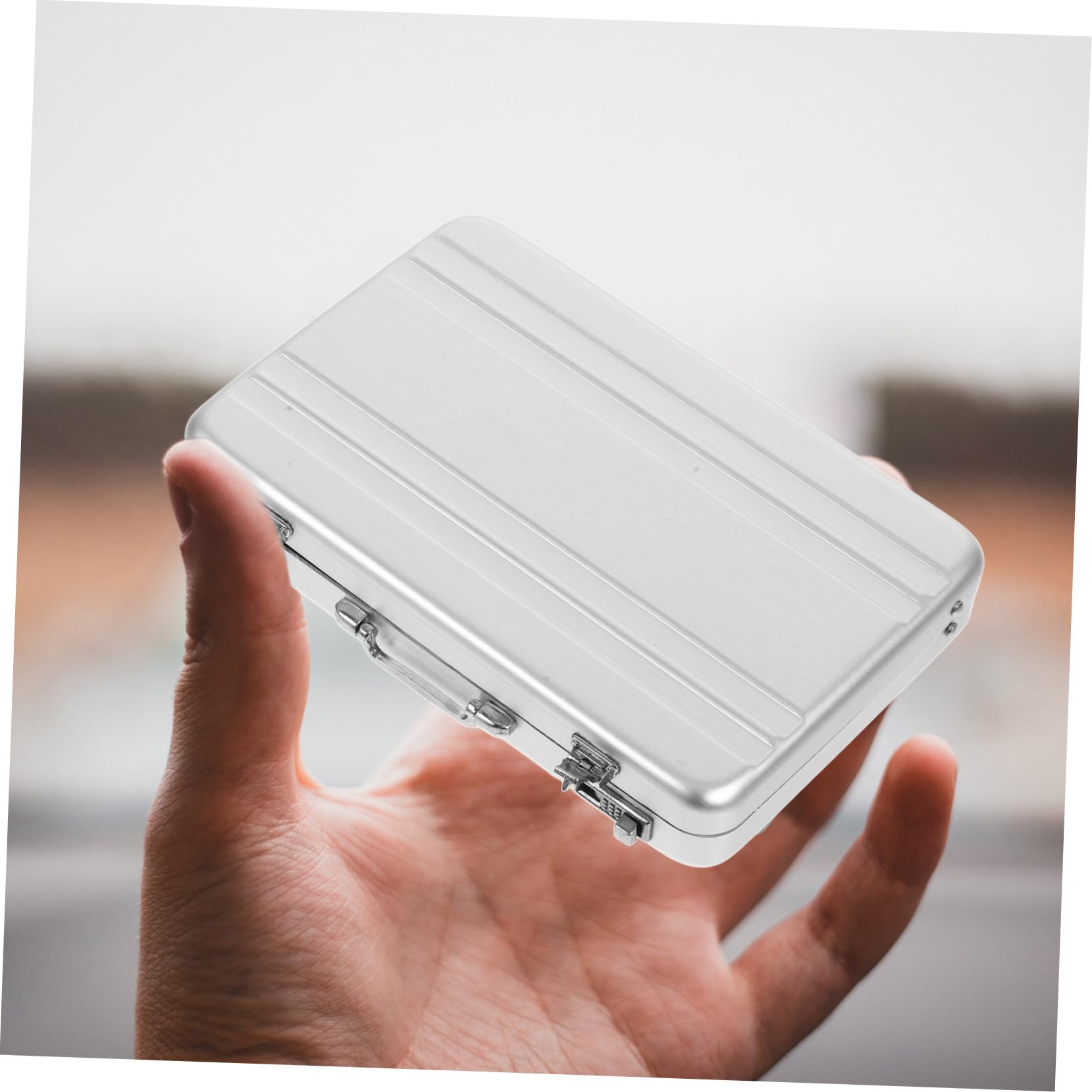 TEHAUX 4 Pezzi Scatola Porta Biglietti Da Visita Forniture Per Ufficio Organizzatore Per Schede Flash Forniture Per Ufficio Tavolo Porta Immagini Organizzatore Per Carte Di Credito