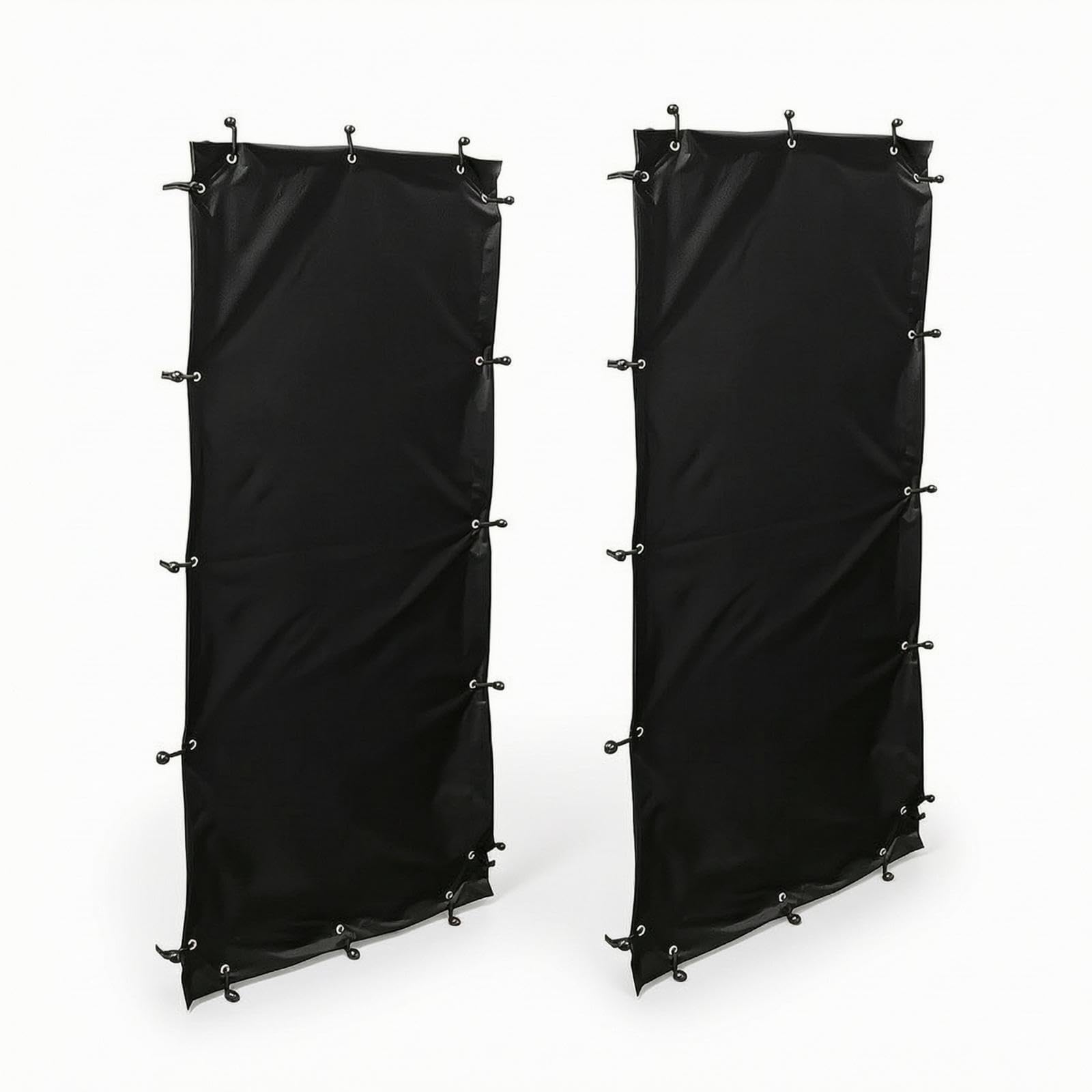 2 Pieces Curtain with Eyelets Waterproof Firewood Rack Cover with Zippers Weather-Resistant Log Rack Cover with Storage Bag for Outdoor, Patio, Garden-image-2