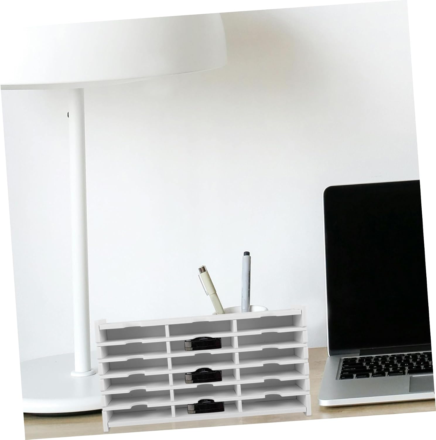 IMIKEYA Portable Cd Storage Holder Multi-grid Case Compact Organizer for Remote Controls and for Home Office Use Holds Multiple Discs Safely