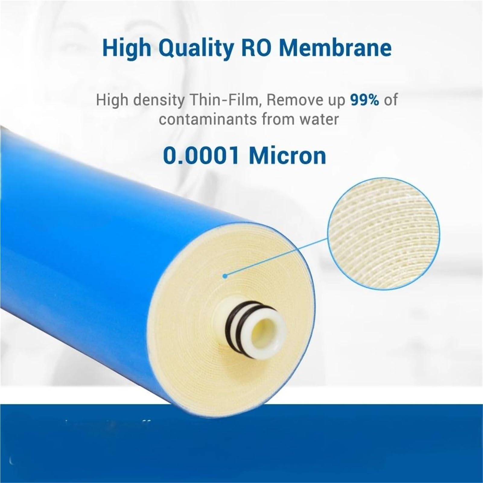Membrana de ósmosis inversa 600 GPD, 3013-600, 3" x 13", repuesto for RO, 1/2 unidades en el sabor del agua. Fácil instalación