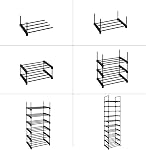 Stanz (TM) 10 Tier 20 Pairs Shoe Rack, Shoe Tower Shelf Entryway Cabinet Storage Organizer, Black
