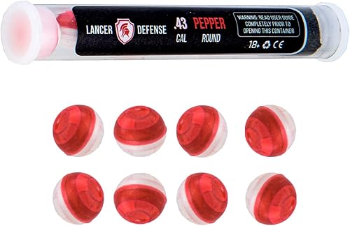 Miniatura 3 de Lancer Tactical Bola de defensa de 0.43 pulgadas para defensa personal, incluye proyectil de pimienta para uso en todos los lanzadores de