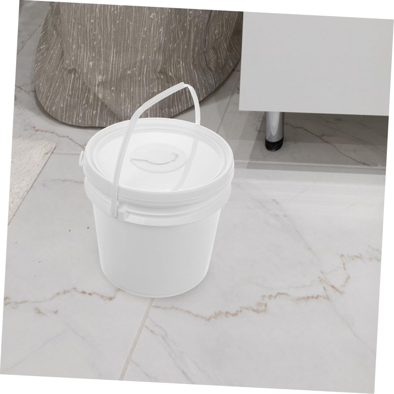 LABRIMP Wipes Dispenser Bucket for Car Flushable Adult Bathroom Wipes Holder Multi-Purpose Tissue Box Handle