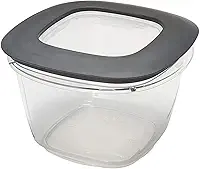 Rubbermaid Premier Easy Find Tampas para preparação de refeição e armazenamento de alimentos, cinza | Livre de BPA e resistente a manchas