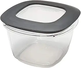 Rubbermaid Premier Easy Find Tampas para preparação de refeição e armazenamento de alimentos, cinza | Livre de BPA e resistente a manchas