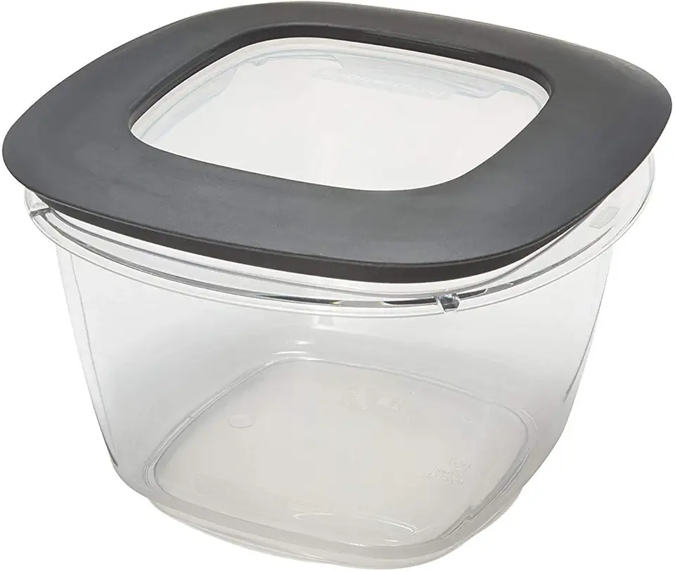 Rubbermaid Premier Easy Find Tampas para preparação de refeição e armazenamento de alimentos, cinza | Livre de BPA e resistente a manchas