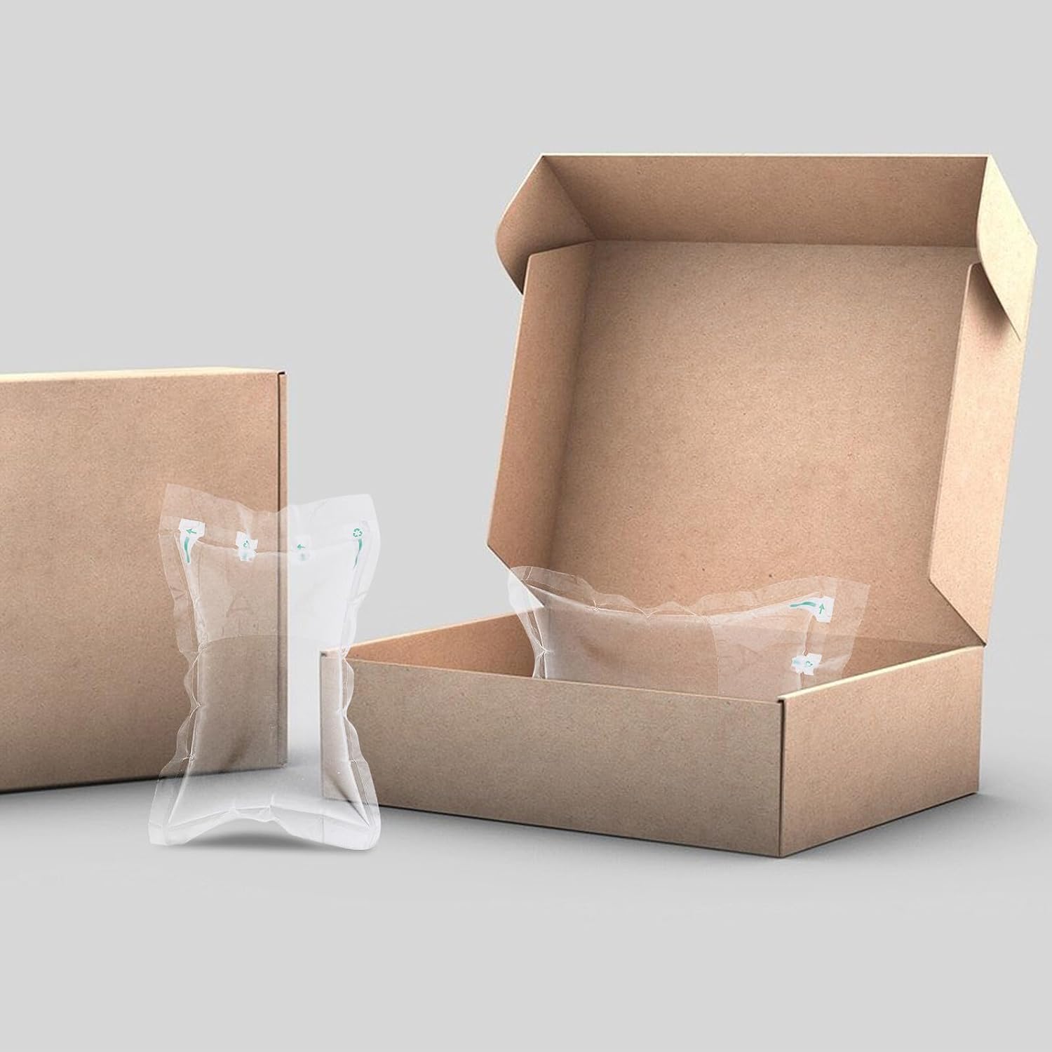 150pcs Inflatable Air Pillows Packaging Bags with Inflator for Shipping Moving Supplies Air Column Cushion Wrap Anti-collision Bags for Protection