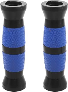 Cabilock 2pcs Dumbbell Handle Protectors Pair PVC Grip Covers | Blue Black Color Options, Wear Resistant Pvc Build, Quick Installation, Barbell and Dumbbell Handle Use