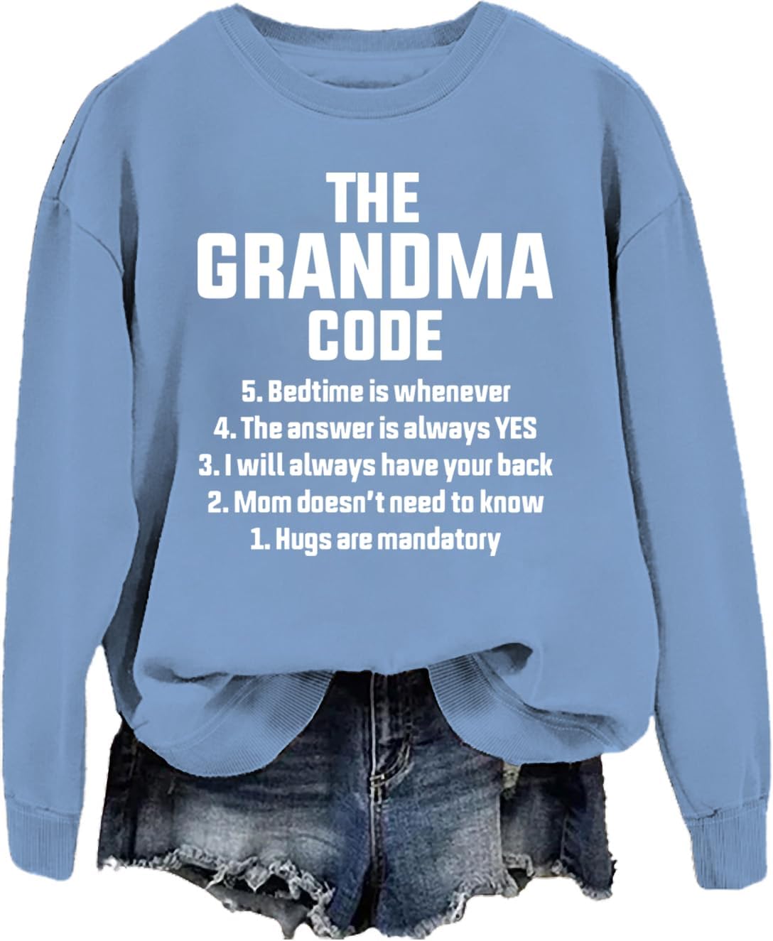 Grandma Sweatshirts For Women Nana Sweatshirt The Grandma Code Sweatshirt Gigi Long Sleeve Shirts Gift Tops