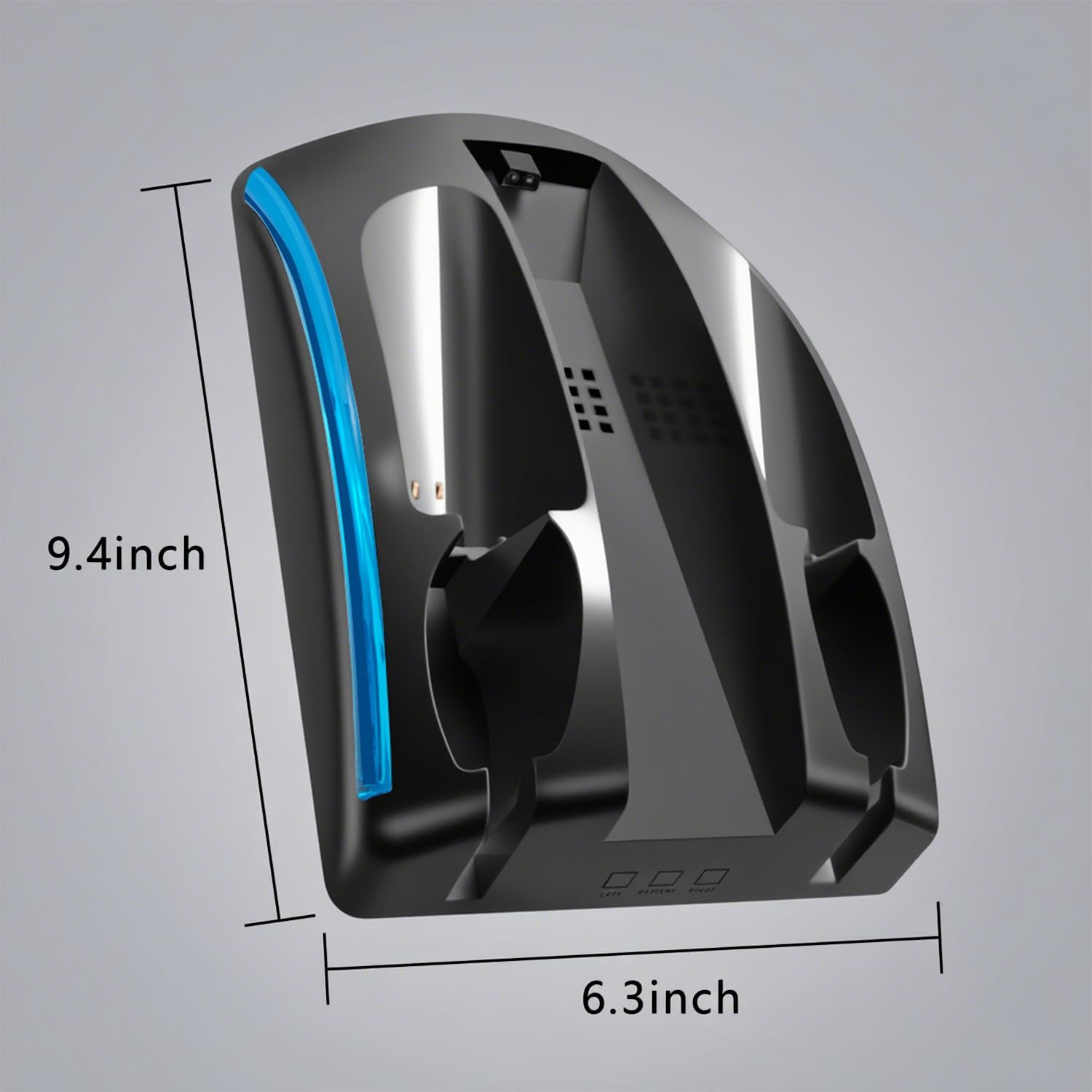 Wii Console Game Organizer Station,Wii Remote Charger Stand Base, 2 Pcs Rechargeable Battery Compatible with Nintendo Console Nunchuk Kit (Black) - Image 2