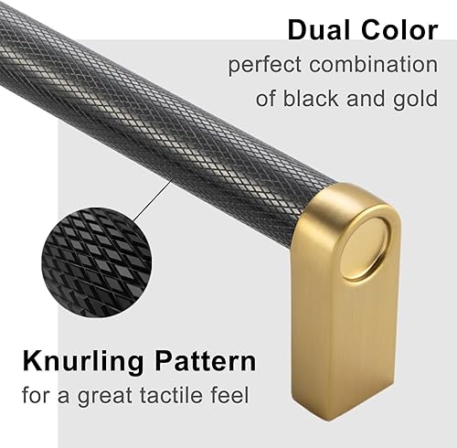 Miniatura 3 de ASKANO AK1301 - Paquete de 20 pomos negros moleteados para armario de cocina, manija redonda, herrajes sólidos para cajón, tocador, baño, tocador,