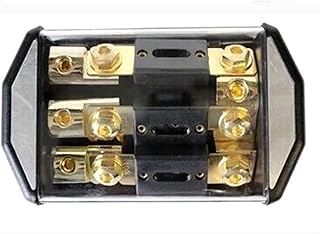 1PC 1 in 3 Ways Out Car Audio Power Insurance Seat 143x82x40mm Fuse Box with 100A Fork Bolt Fuses