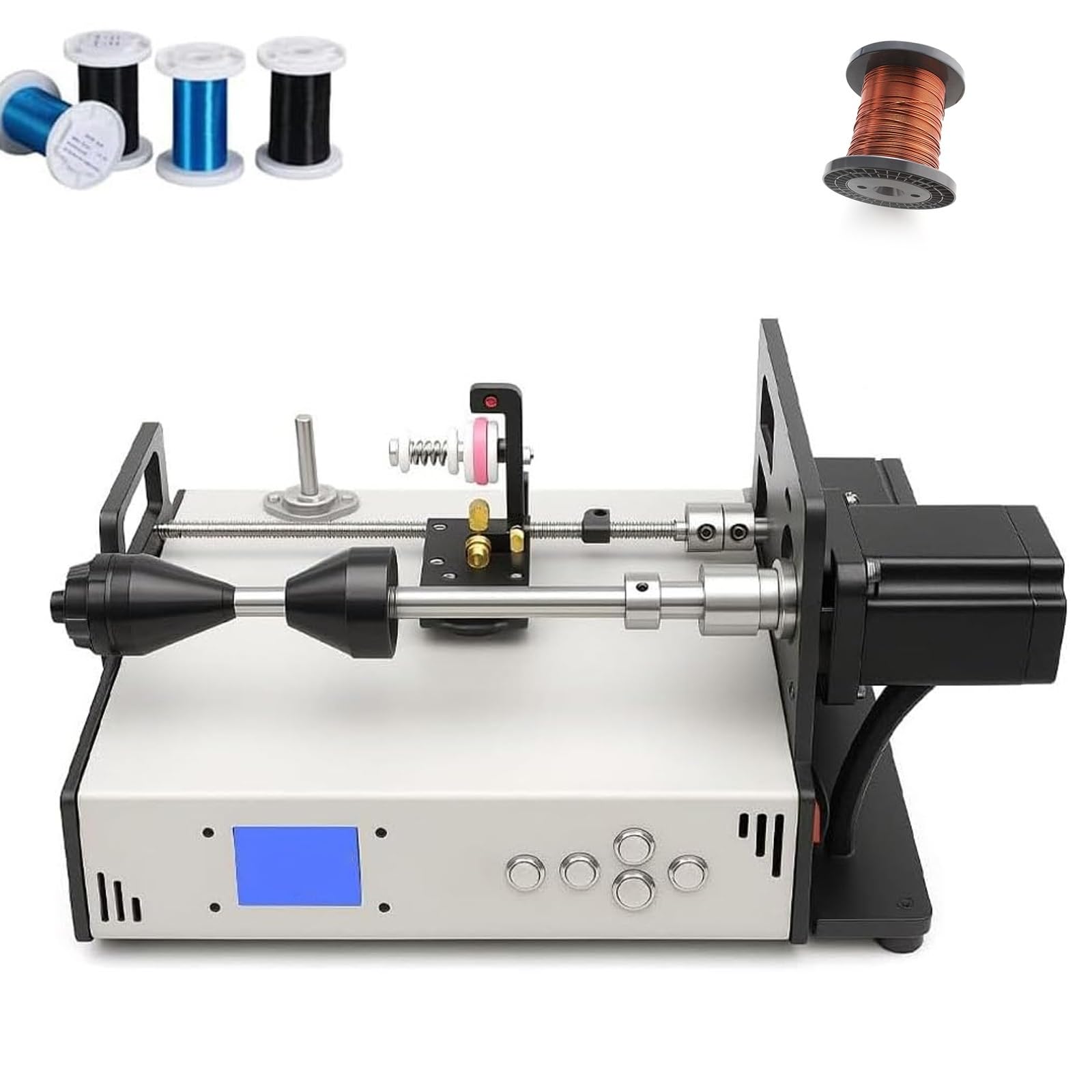 XNXYSMKJ Coil Winding Machine,Automatic Industrial Grade Equipment for Data Cable and Fishing Line Winding,for Solder Wire&Nylon Wire Applications