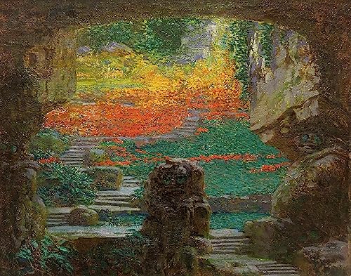 Pintura mural de lienzo con el Paisaje encantado de Vitzslav Karel Mašek para dormitorio, 60x90cm