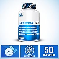 Vista 6 de Evlution Nutrition Suplemento de óxido nítrico de L-Arginina - Suplemento de óxido nítrico de alta potencia con 1500 mg de L arginina HCL
