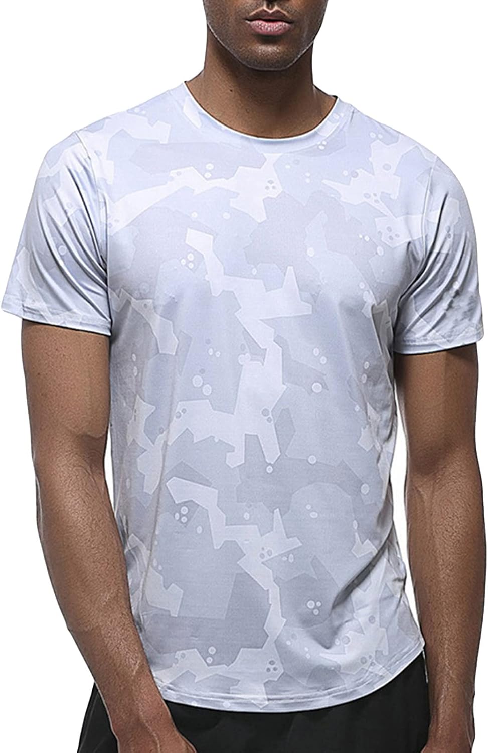 DGHM-JLMY Men Training Running Workout Shirts Workout Athletic Short-Sleeve T-Shirt Breathable Sports T-Shirt Short Sleeve