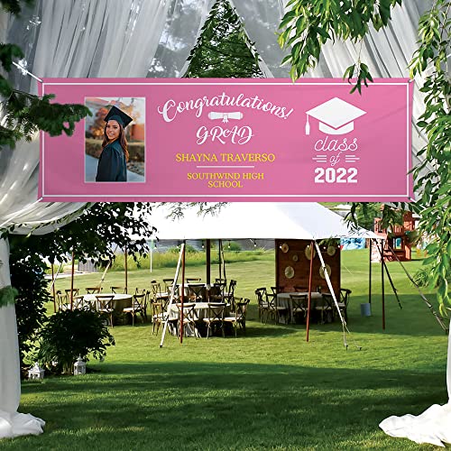 Svitfamli Custom Banner Personalized Picture Text Logo Vinyl Printer Waterproof Advertisement Sign With 4 Grommets 6 X 2 Ft Good Gifts For Birthday Wedding Graduation Housewarming Store Sign #TOP6