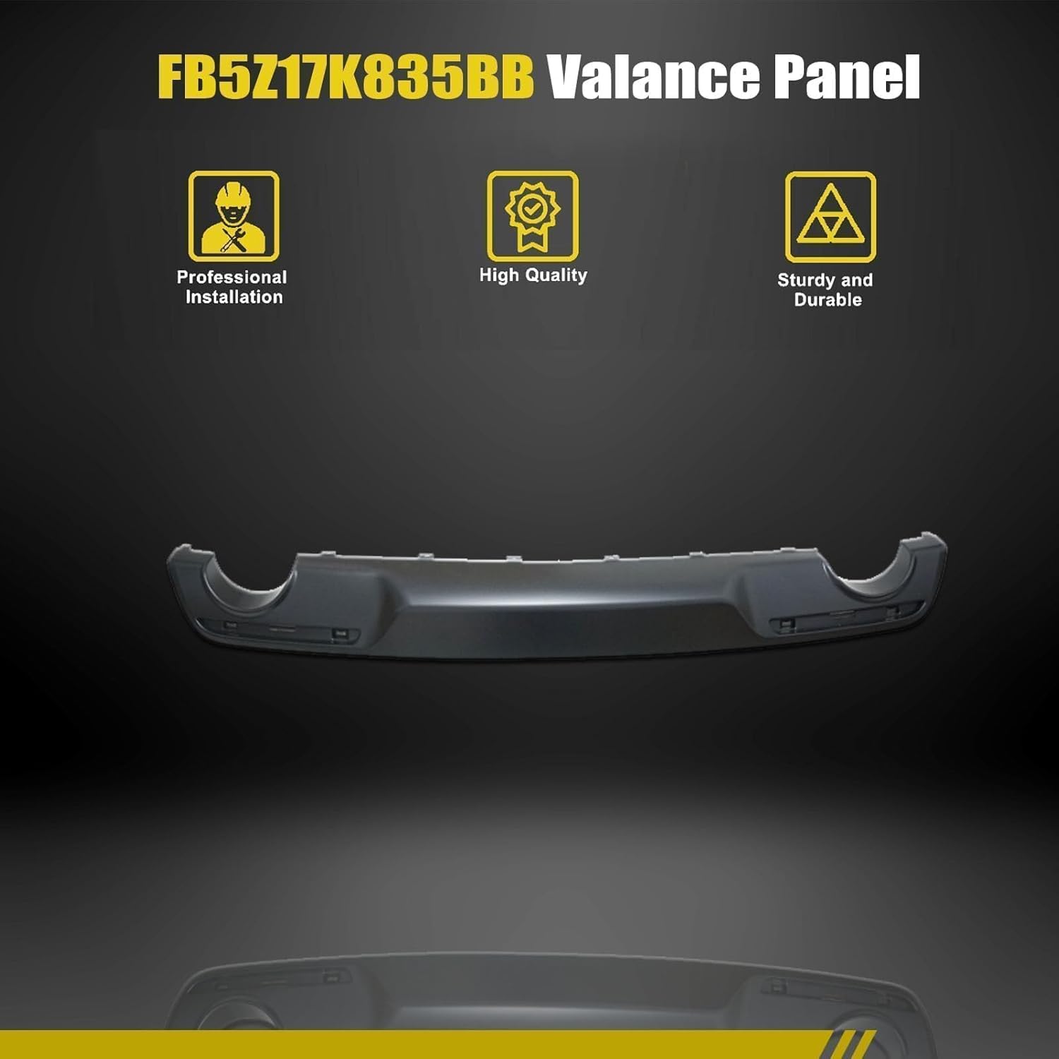 SecosAutoparts Rear Lower Bumper Valance Trim Compatible with Ford Explorer 2016 2017 Replace# FB5Z17K835BB, FO1195151C