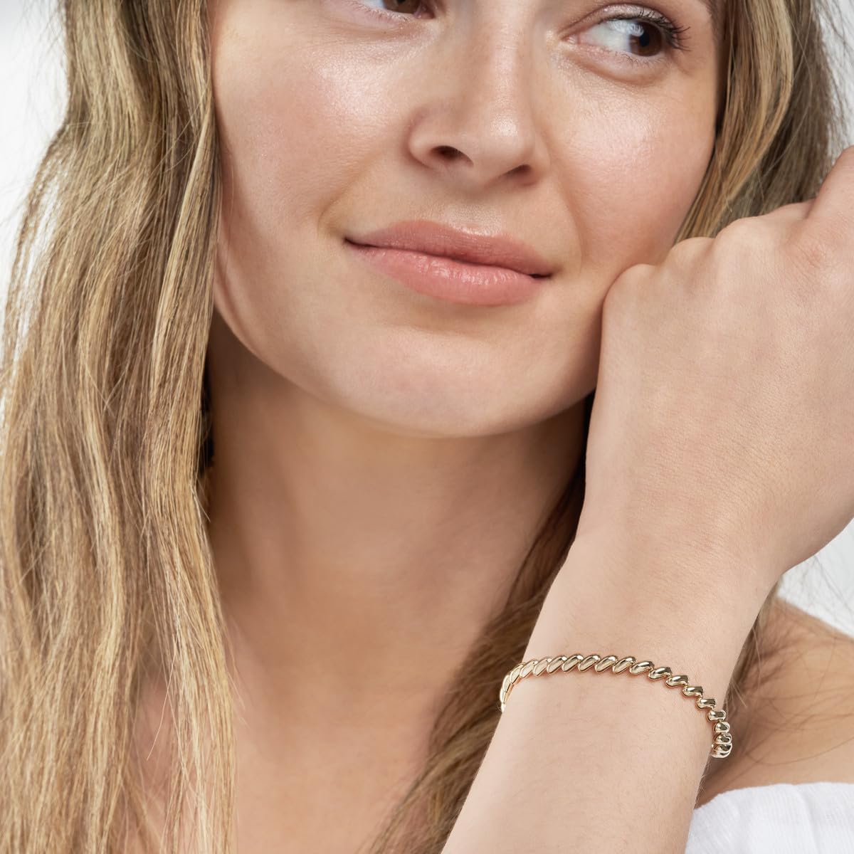 Polished San Marco Chain Lobster Closure San Marco Chain Polished Finish - 14K Yellow Gold - 7.25 Inches