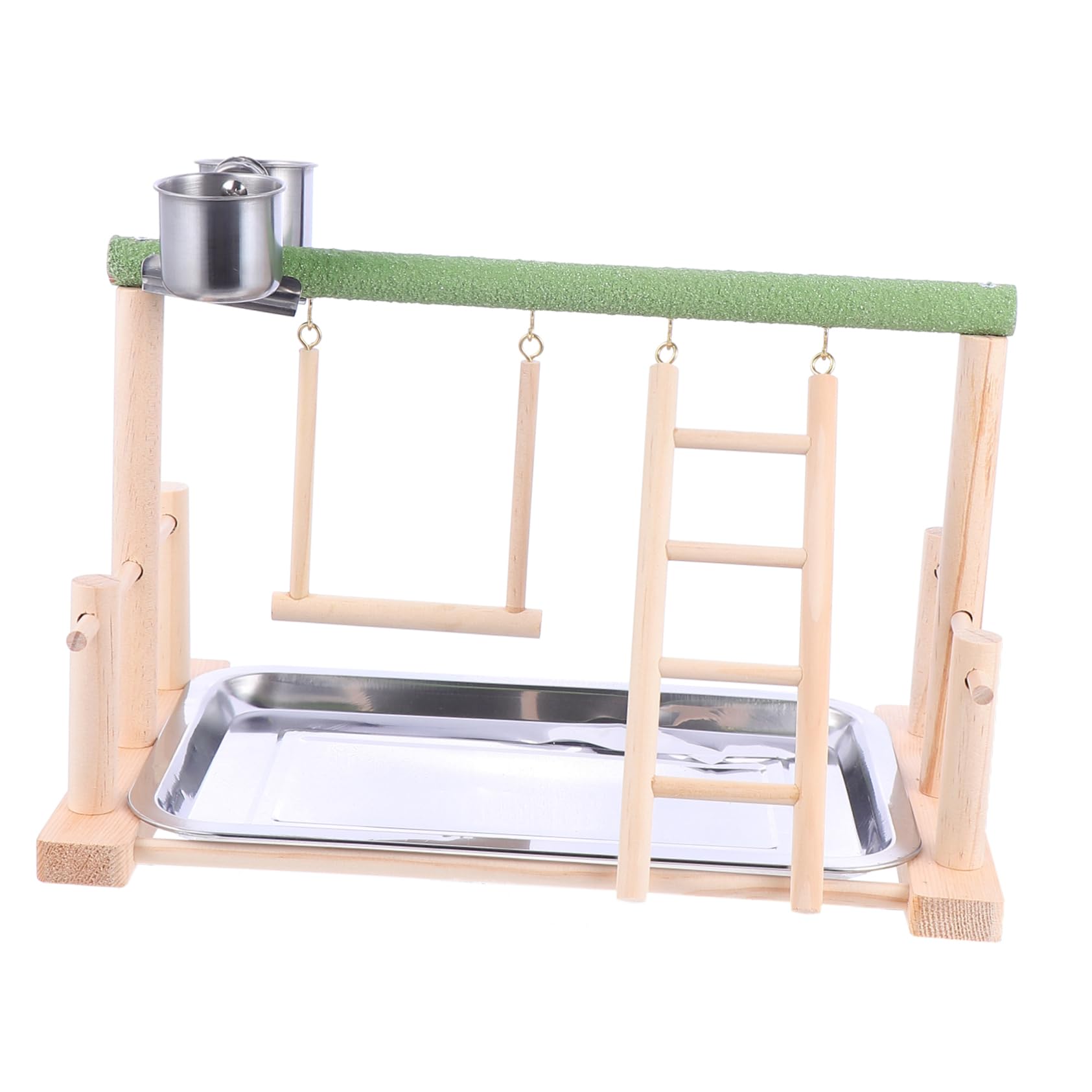 Kisangel Plataforma De Juguetes para Pájaros Soporte Colgante De Madera Juguete para Pájaros Soporte para Suministros para Mascotas