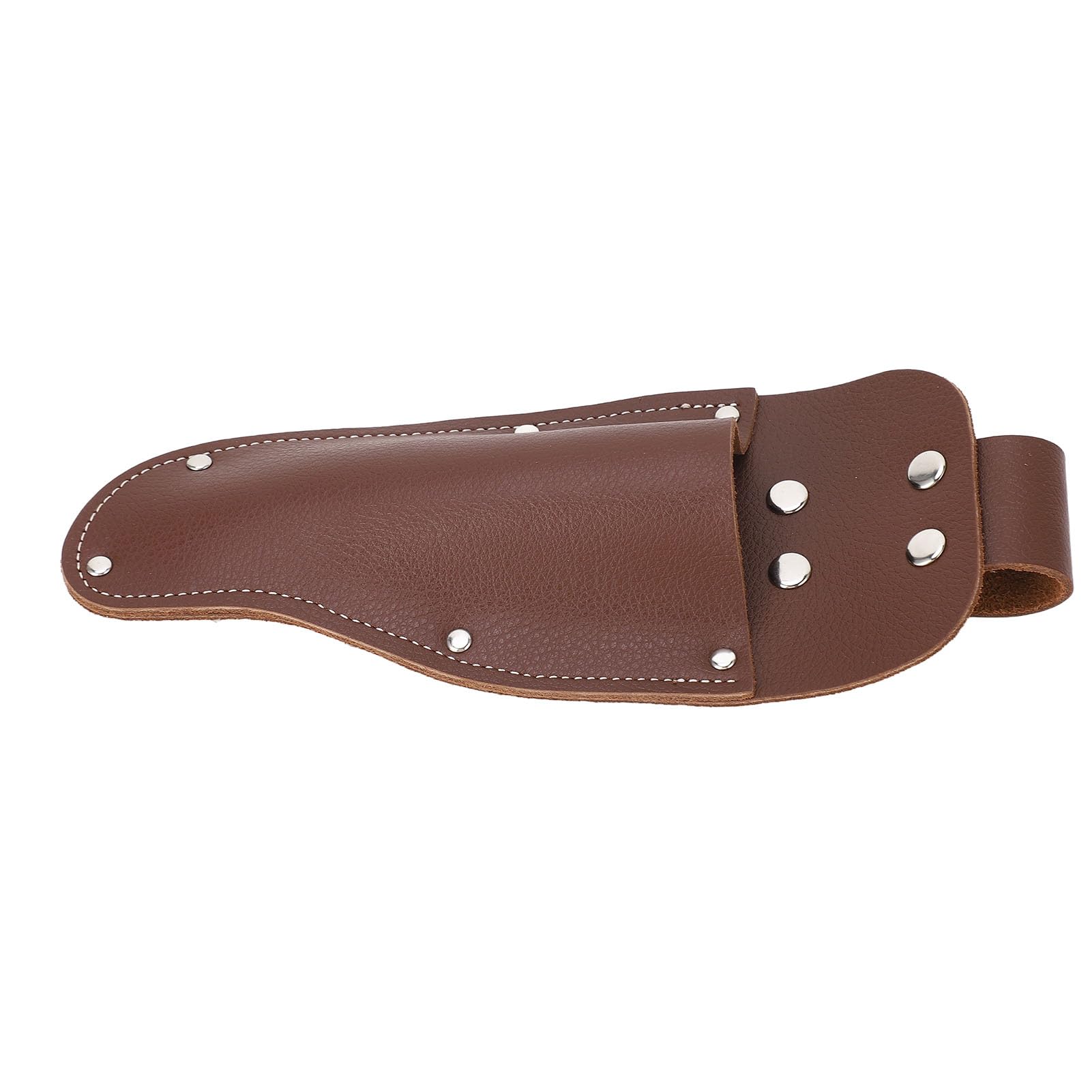 Soporte para alicates, funda para podadora, cinturón de piel de vaca, bolsa para colgar, tijeras de podar de jardinería, tijeras, cuchillos, color café, duradero, elegante,