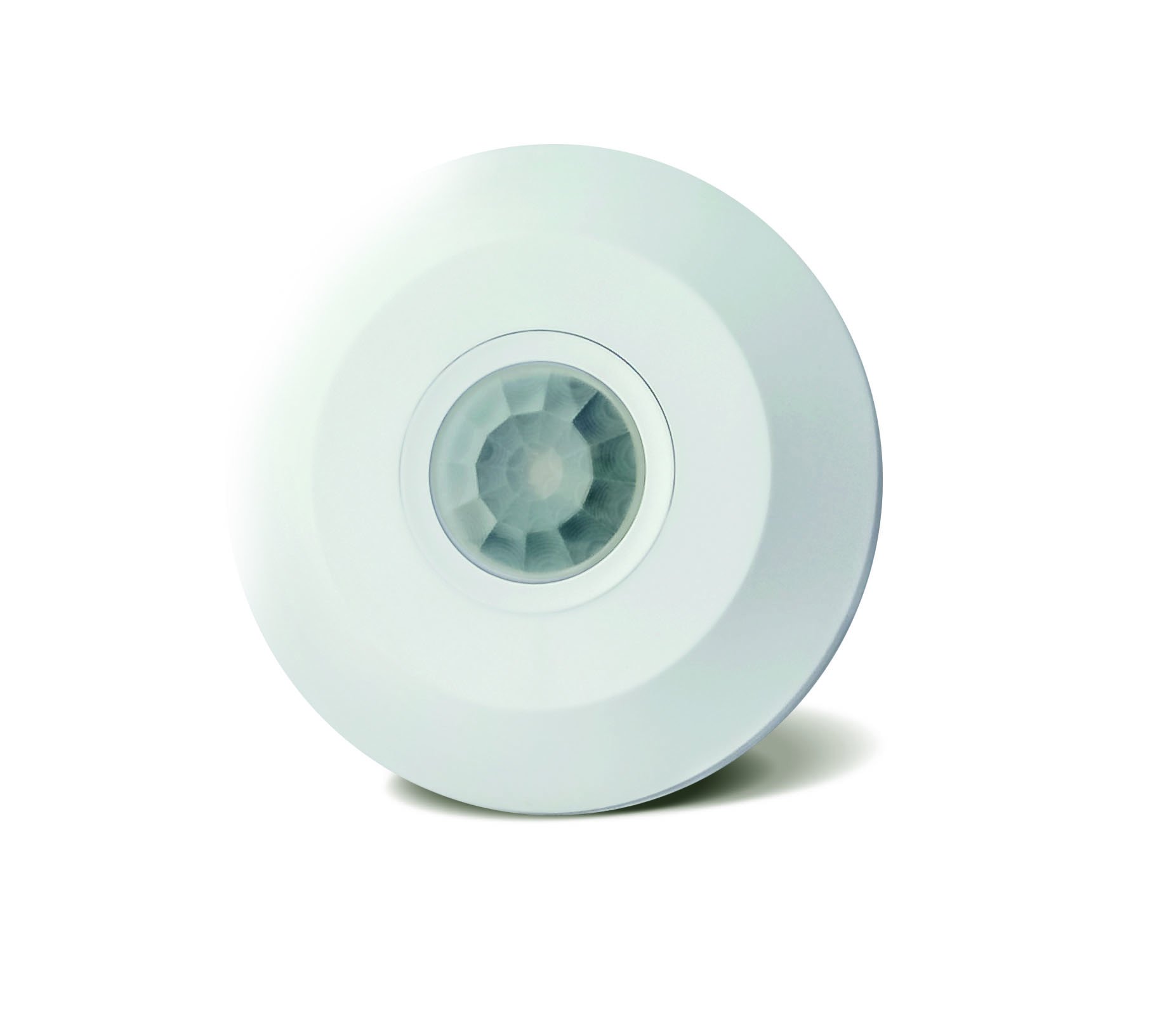 Luceco LED Guardian Capteur PIR de Surface Intérieure, 360 Degrés, Blanc, White, 114 (Diam) x 23 mm (H)