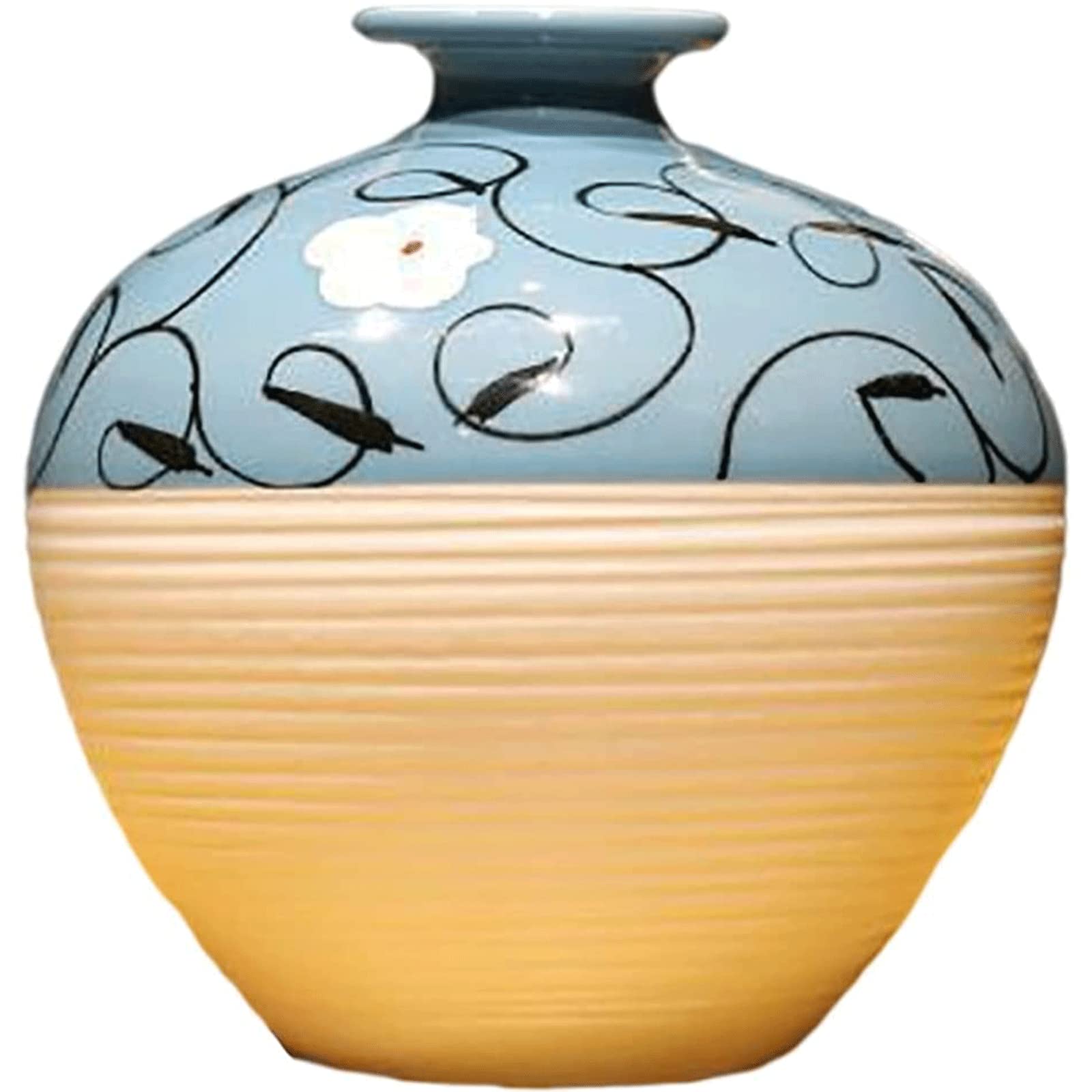 SnamicE Floor vase Unique Vase Handmade Three Piece Suit Flower Ceramic Floor Chinese Style Simple Home Decoration Abstract Crafts The Vase Exquisite,B
