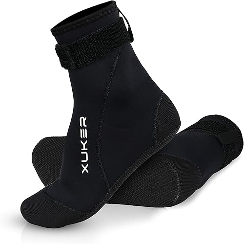 Miniatura 29 de XUKER Calcetines de agua de neopreno de 0.118 in, calcetines de voleibol de playa a prueba de arena, calcetines de buceo para deportes acuáticos al