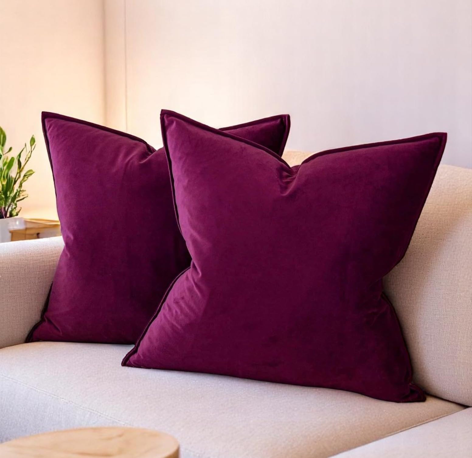 Velvet Cushion Covers Throw Pillow Case Handmade for Sofa Chair Bed Car Couch Home Decor.