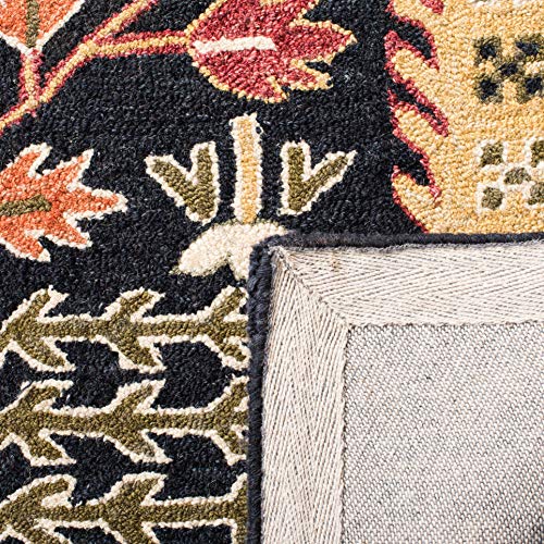 Tapete decorativo de lana SAFAVIEH 2' x 3' rojo y negro miniatura 6