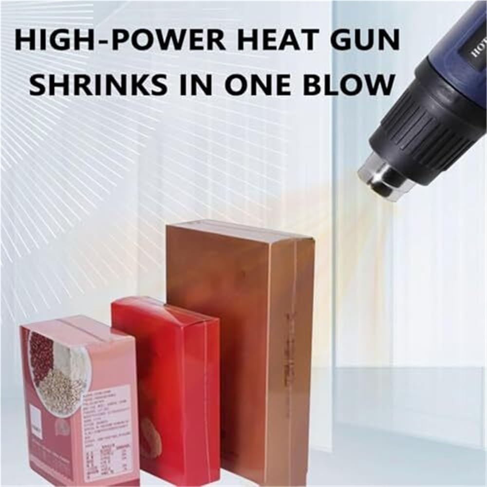 2-in-1 shrink wrap machine with adjustable temperature, heat gun and seal length up to 60 cm(450mm)