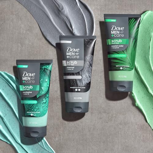 DOVE MEN + CARE Body and Face Scrub Eucalyptus Deeply Exfoliates for Hydrated & Nourished Skin 100% Gentle Cleanser, No Sulfate Cleansers or Parabens 9 oz - image 8