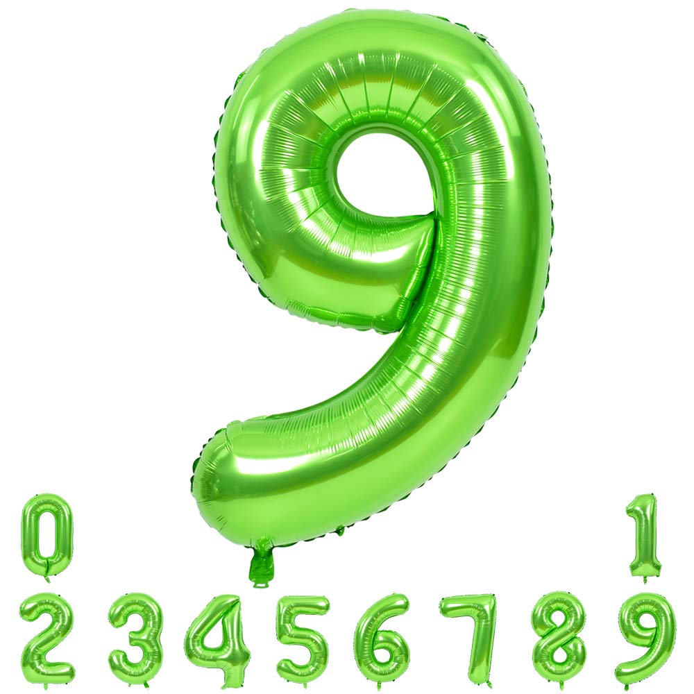 Amazon.com: TONIFUL 40 Inch Large Green Numbers Balloons 0-9