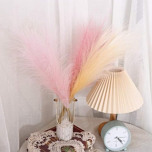 Miniatura 3 de Hierba artificial de pampa, flor artificial de simulación de plantas, ramas de hierba de pampa esponjosas para decoración del hogar y fiesta de boda