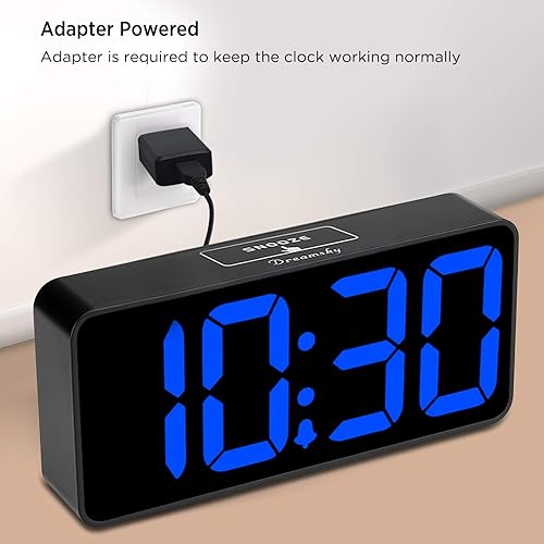 Miniatura 2 de DreamSky Reloj despertador digital grande con números grandes para personas mayores y personas con discapacidad visual, relojes eléctricos de 9